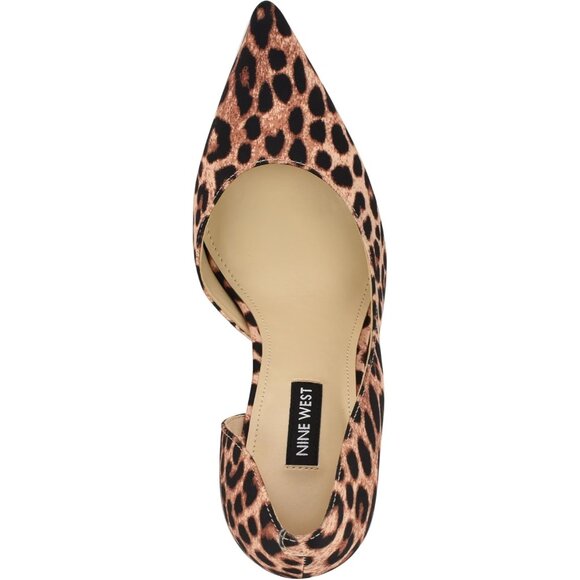 Nine West Womens Leopard Polyurethane Closed Pointed Toe Stiletto Heels Pumps - Picture 2 of 6
